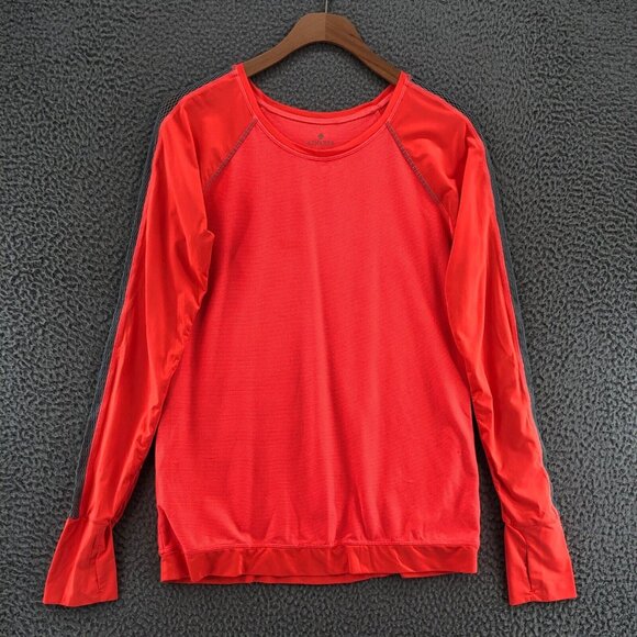 Athleta Top Women Extra Small Mobilize Mesh Hi Vis Orange Reflective Long Sleeve - Picture 1 of 10